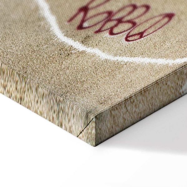 Tableau - Banksy's Plane (1-part) - Red Graffiti Text on Mural Background