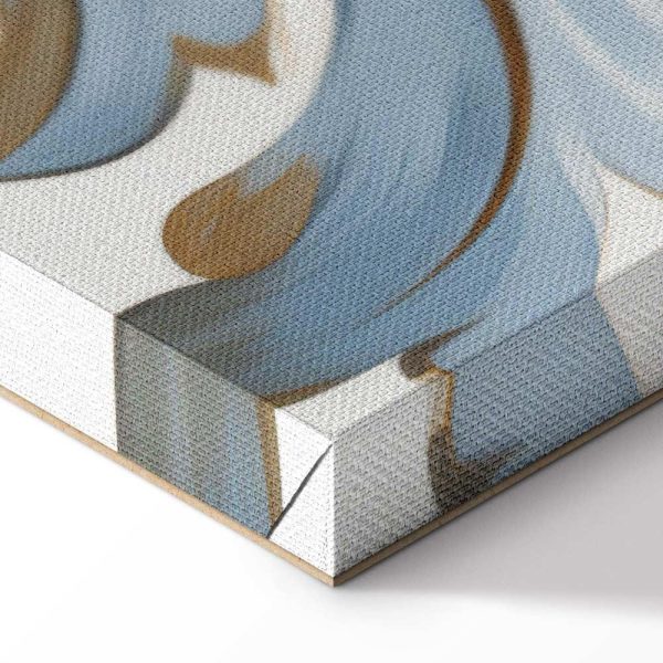 Tableau - Baroque Ornaments in Light Cream-Blue Hues