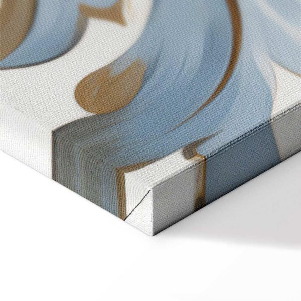 Tableau - Baroque Ornaments in Light Cream-Blue Hues