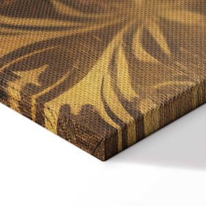 Tableau - Baroque Ornaments in Patinated Gold and Browns: Retro Motif