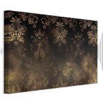 Tableau - Baroque Ornaments in Patinated Gold and Browns: Retro Motif