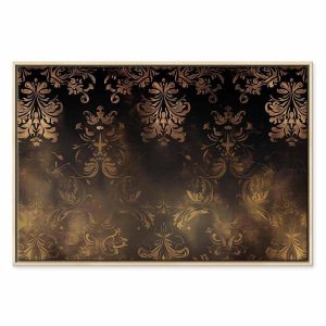 Tableau - Baroque Ornaments in Patinated Gold and Browns: Retro Motif