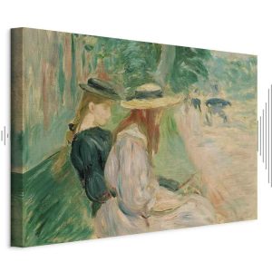 Tableau - Berthe Morisot – Sur un banc de Bois de Boulogne