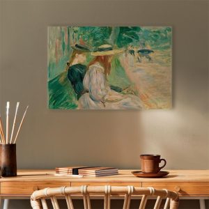 Tableau - Berthe Morisot – Sur un banc de Bois de Boulogne