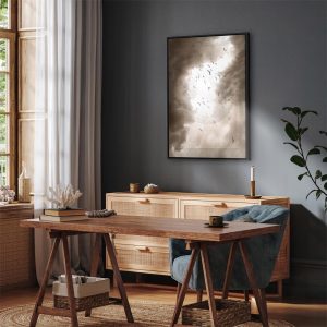 Tableau - Birds in the Clouds (1 Part) Vertical