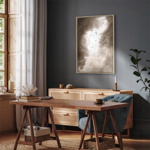 Tableau - Birds in the Clouds (1 Part) Vertical