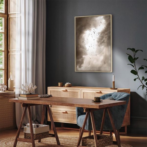 Tableau - Birds in the Clouds (1 Part) Vertical