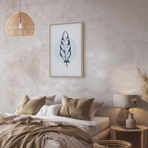 Tableau - Blue Feather (1 Part) Vertical