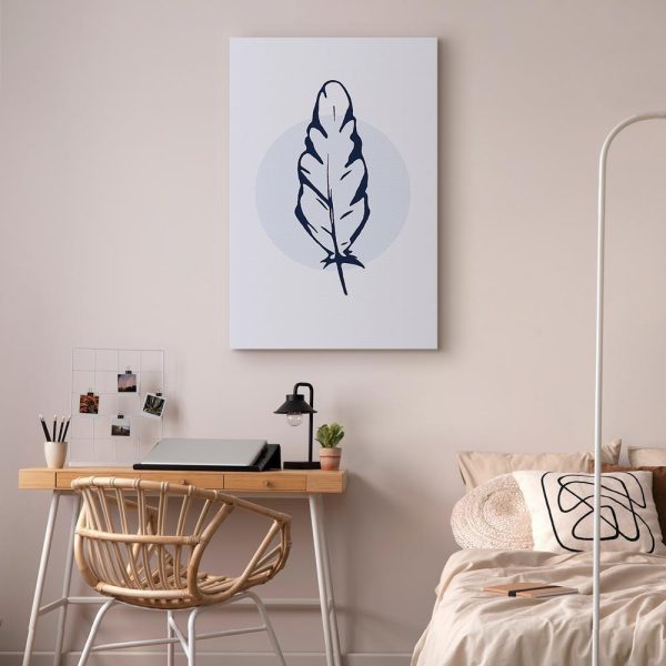 Tableau - Blue Feather (1 Part) Vertical