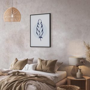 Tableau - Blue Feather (1 Part) Vertical