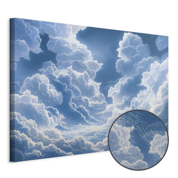 Tableau - Blue Sky Breaking Through White Fluffy Clouds
