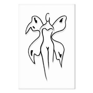 Tableau - Butterfly Woman (1 Part) Vertical