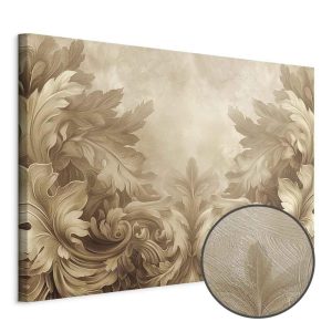 Tableau - Carved Baroque Ornaments Rich Composition in Sepia Colors