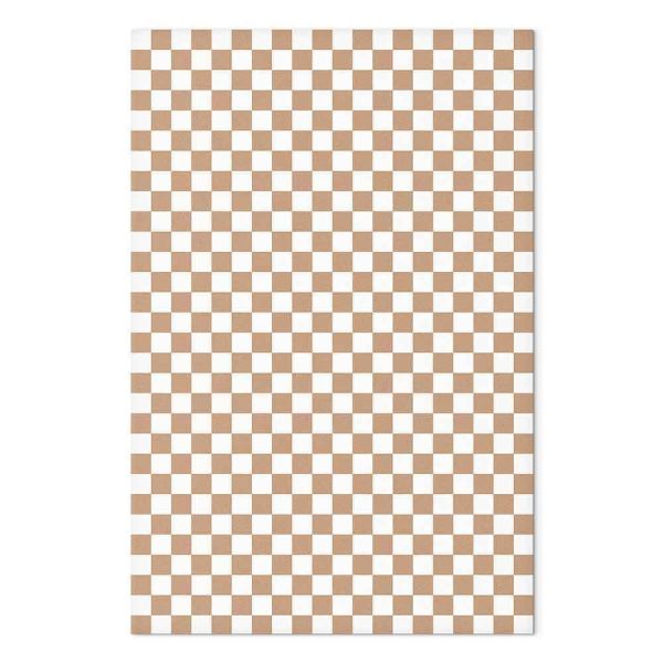 Tableau - Checkerboard Pattern - Brown-White Grid with a Subtle Noise