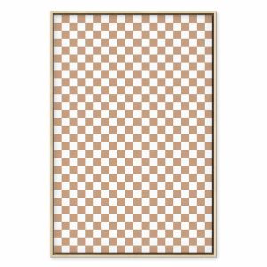Tableau - Checkerboard Pattern - Brown-White Grid with a Subtle Noise