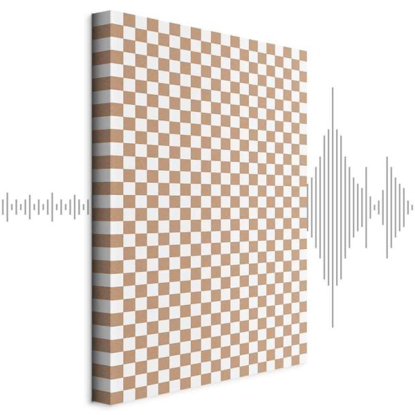 Tableau - Checkerboard Pattern - Brown-White Grid with a Subtle Noise