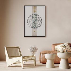Tableau - Circle with Artistic Details (1-part) - Abstract Shape