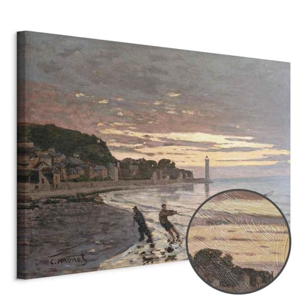 Tableau - Claude Monet – Hauling a Boat Ashore, Honfleur