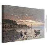 Tableau - Claude Monet – Hauling a Boat Ashore, Honfleur
