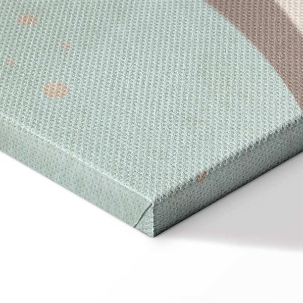 Tableau - Cloudy Night Sky - Moons in Brown and Beige Hues Among Clouds and Numerous Little Stars on a Light Background