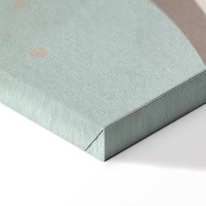 Tableau - Cloudy Night Sky - Moons in Brown and Beige Hues Among Clouds and Numerous Little Stars on a Light Background