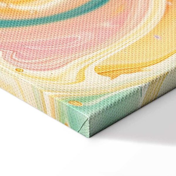 Tableau - Colorful Chaos - Dynamic Shapes in Shades of Pink Yellow and Blue