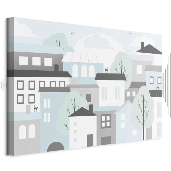 Tableau - Colorful Town (1 Part) Wide