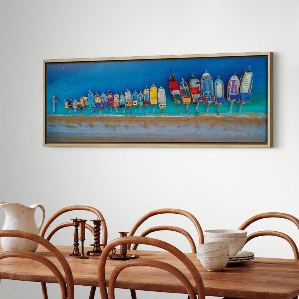 Tableau - Colourful Boats (1 Part) Narrow