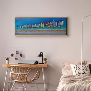 Tableau - Colourful Boats (1 Part) Narrow