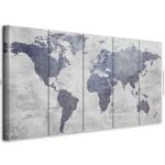 Tableau - Concrete World Map (5 Parts) Narrow