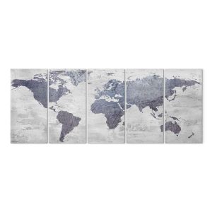 Tableau - Concrete World Map (5 Parts) Narrow