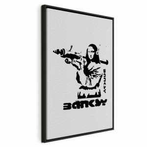 Tableau - Contrast Duel (1-part) - Banksy on Mural with Mona Lisa