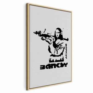 Tableau - Contrast Duel (1-part) - Banksy on Mural with Mona Lisa