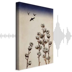 Tableau - Cotton Branches (1 Part) Vertical