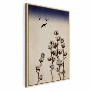 Tableau - Cotton Branches (1 Part) Vertical