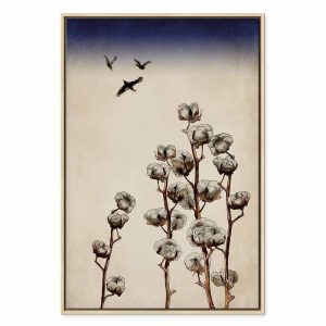 Tableau - Cotton Branches (1 Part) Vertical