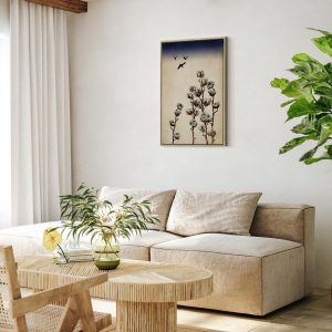 Tableau - Cotton Branches (1 Part) Vertical