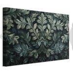 Tableau - Dark Green Victorian Leaves: Botanical Carved Composition