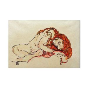 Tableau - Egon Schiele – Crouched Girl With Bowed Head