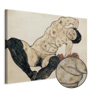 Tableau - Egon Schiele – Liegender Akt mit gelbem Handtuch