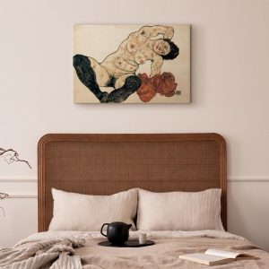 Tableau - Egon Schiele – Liegender Akt mit gelbem Handtuch