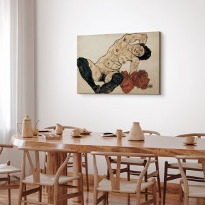 Tableau - Egon Schiele – Liegender Akt mit gelbem Handtuch