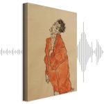 Tableau - Egon Schiele – Self-Portrait (Man in Orange Jacket)