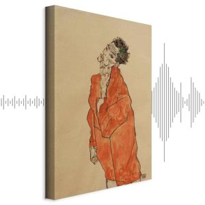 Tableau - Egon Schiele – Self-Portrait (Man in Orange Jacket)