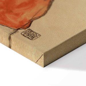 Tableau - Egon Schiele – Self-Portrait (Man in Orange Jacket)