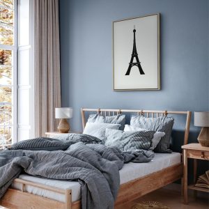 Tableau - Eiffel Tower Simple Graphics in Black and White