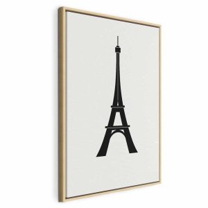 Tableau - Eiffel Tower Simple Graphics in Black and White