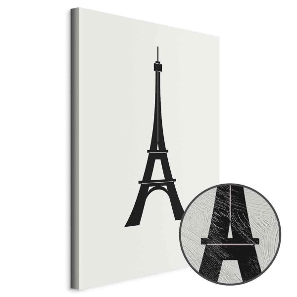 Tableau - Eiffel Tower Simple Graphics in Black and White