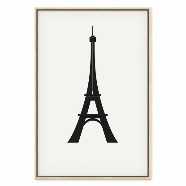 Tableau - Eiffel Tower Simple Graphics in Black and White