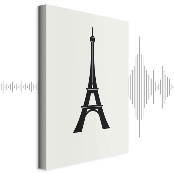 Tableau - Eiffel Tower Simple Graphics in Black and White